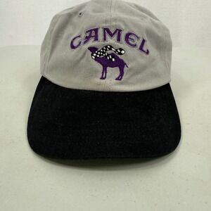 Vintage Joe Camel Hat Mens Grey Black Vintage Smokin Joes Racing Strapback Cap